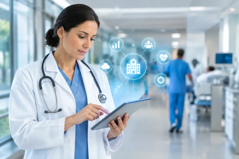 Hospital inteligente con decisiones que escalan